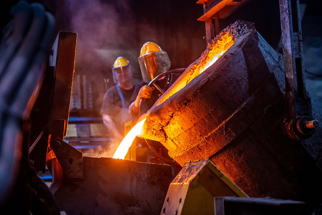 Foundry floor and machinery